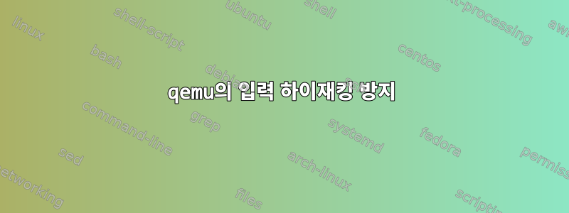 qemu의 입력 하이재킹 방지