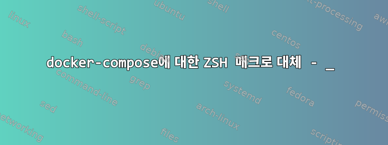 docker-compose에 대한 ZSH 매크로 대체 - _