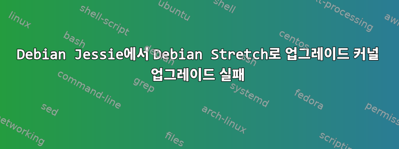 Debian Jessie에서 Debian Stretch로 업그레이드 커널 업그레이드 실패