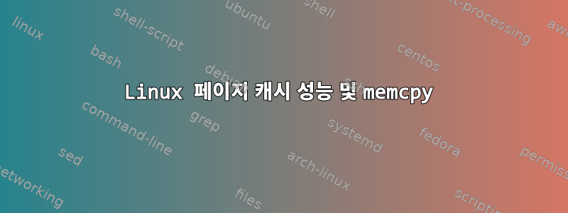 Linux 페이지 캐시 성능 및 memcpy