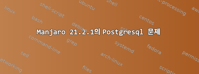 Manjaro 21.2.1의 Postgresql 문제