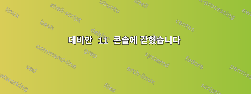 데비안 11 콘솔에 갇혔습니다