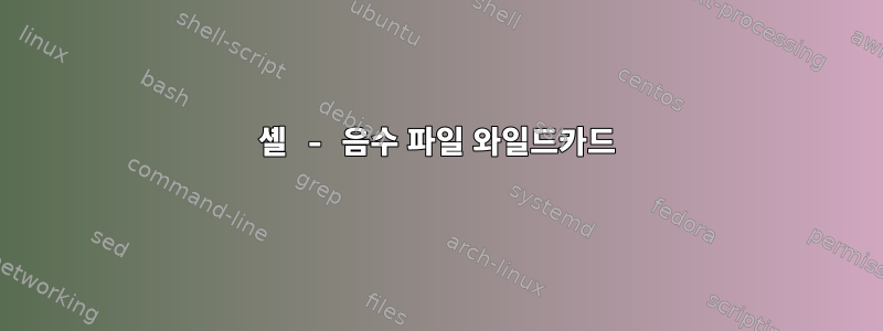 셸 - 음수 파일 와일드카드