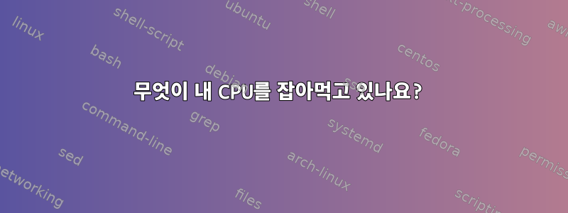 무엇이 내 CPU를 잡아먹고 있나요?