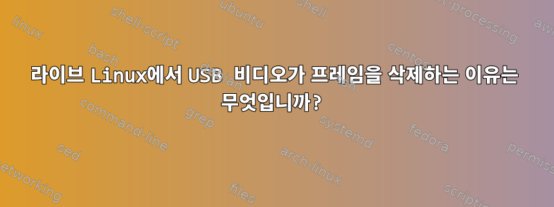 라이브 Linux에서 USB 비디오가 프레임을 삭제하는 이유는 무엇입니까?