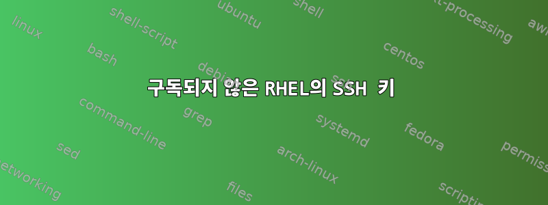 구독되지 않은 RHEL의 SSH 키