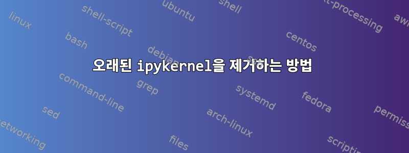 오래된 ipykernel을 제거하는 방법