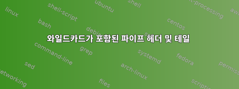 와일드카드가 포함된 파이프 헤더 및 테일