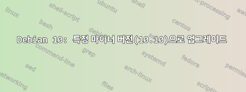 Debian 10: 특정 마이너 버전(10.10)으로 업그레이드