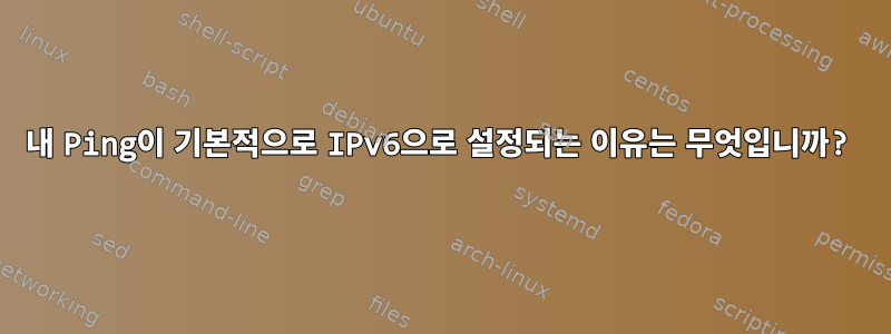 내 Ping이 기본적으로 IPv6으로 설정되는 이유는 무엇입니까?