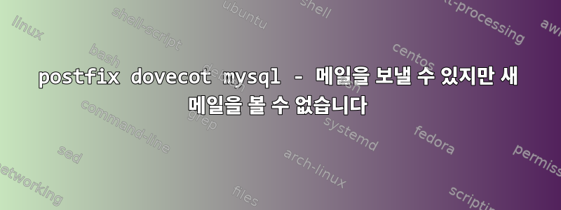 postfix dovecot mysql - 메일을 보낼 수 있지만 새 메일을 볼 수 없습니다