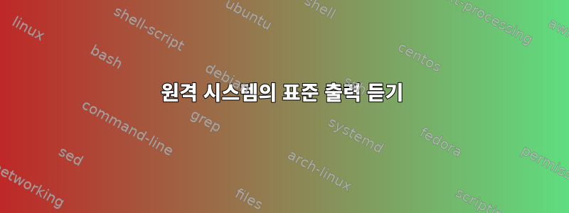 원격 시스템의 표준 출력 듣기