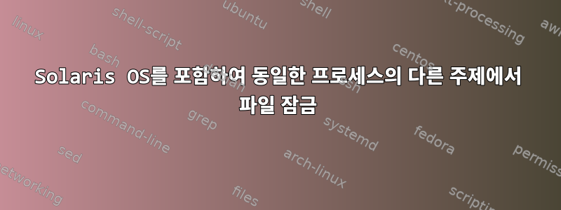 Solaris OS를 포함하여 동일한 프로세스의 다른 주제에서 파일 잠금