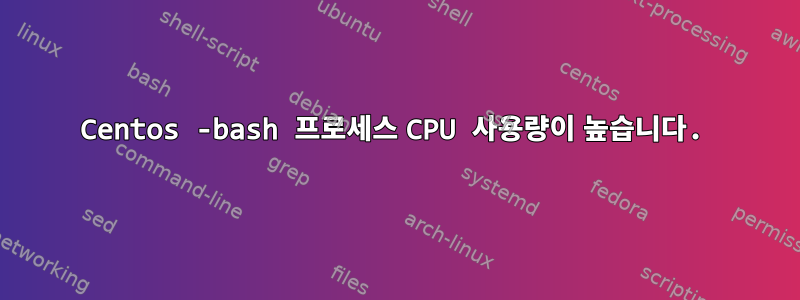 Centos -bash 프로세스 CPU 사용량이 높습니다.