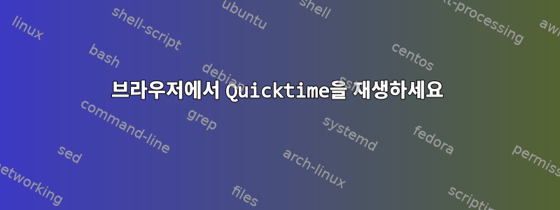 브라우저에서 Quicktime을 재생하세요