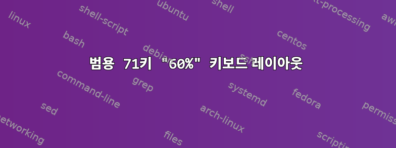 범용 71키 "60%" 키보드 레이아웃