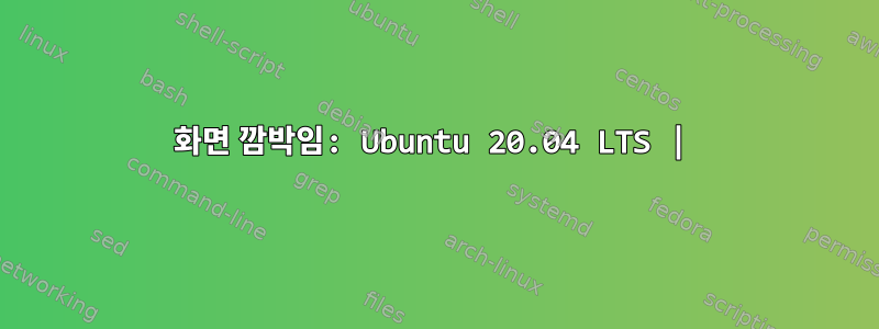 화면 깜박임: Ubuntu 20.04 LTS |