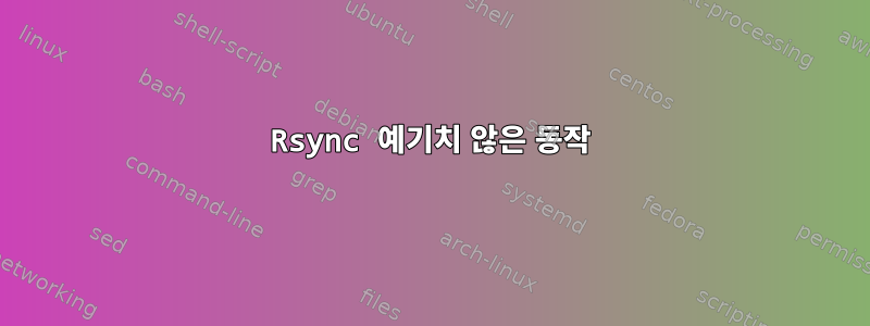 Rsync 예기치 않은 동작