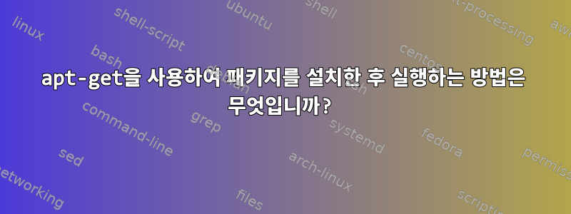 apt-get을 사용하여 패키지를 설치한 후 실행하는 방법은 무엇입니까?