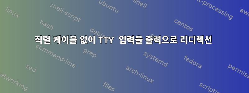 직렬 케이블 없이 TTY 입력을 출력으로 리디렉션