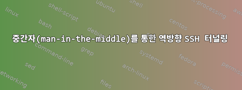 중간자(man-in-the-middle)를 통한 역방향 SSH 터널링