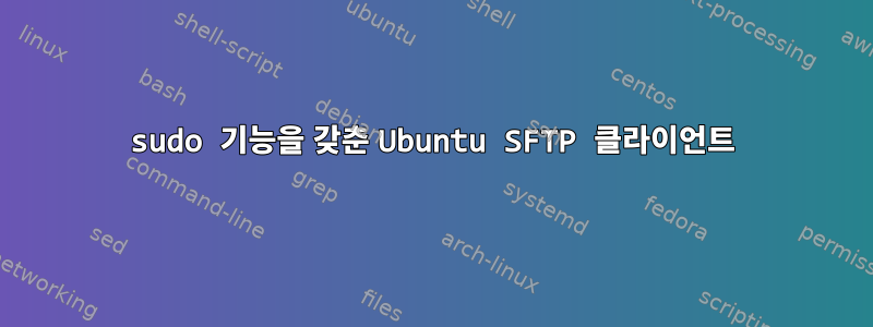 sudo 기능을 갖춘 Ubuntu SFTP 클라이언트