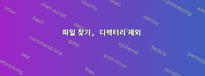 파일 찾기, 디렉터리 제외