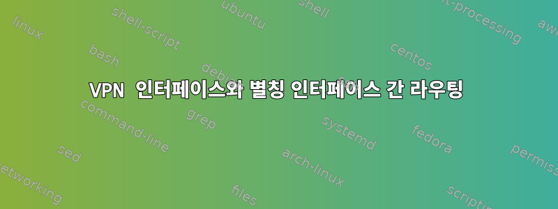 VPN 인터페이스와 별칭 인터페이스 간 라우팅