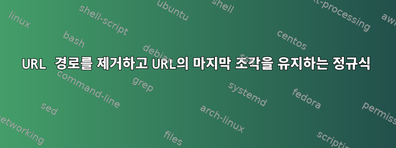 URL 경로를 제거하고 URL의 마지막 조각을 유지하는 정규식