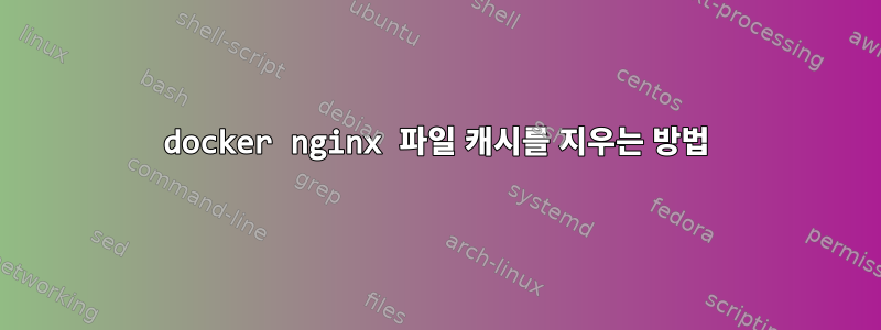 docker nginx 파일 캐시를 지우는 방법