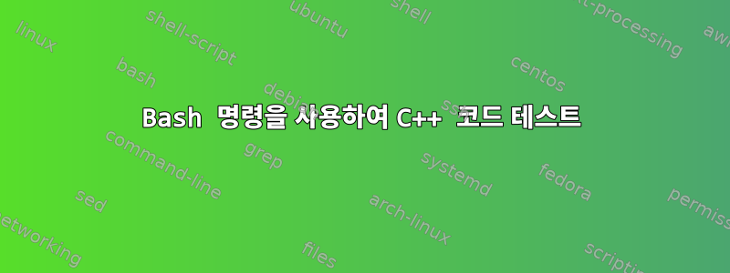 Bash 명령을 사용하여 C++ 코드 테스트