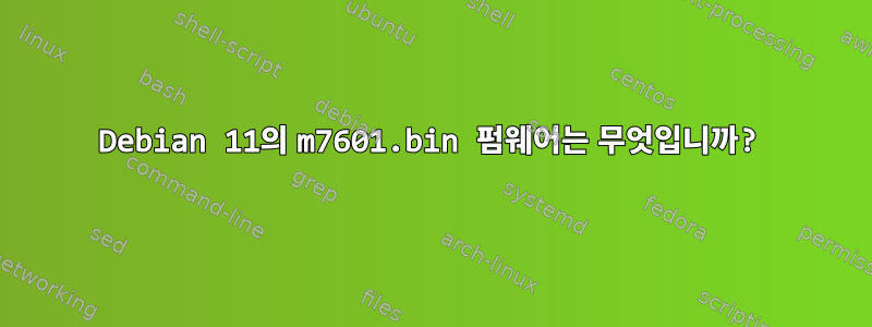 Debian 11의 m7601.bin 펌웨어는 무엇입니까?