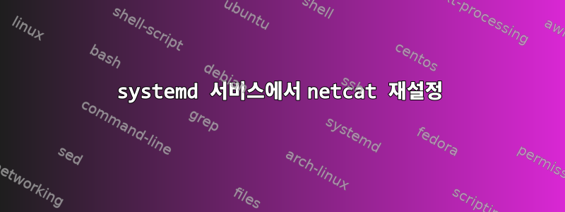 systemd 서비스에서 netcat 재설정