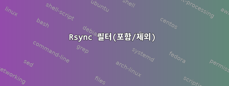 Rsync 필터(포함/제외)