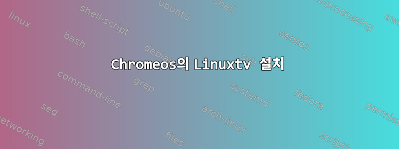 Chromeos의 Linuxtv 설치