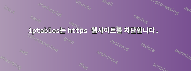 iptables는 https 웹사이트를 차단합니다.