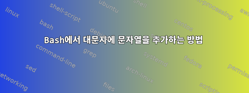 Bash에서 대문자에 문자열을 추가하는 방법