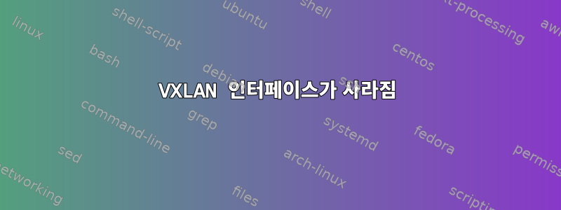 VXLAN 인터페이스가 사라짐