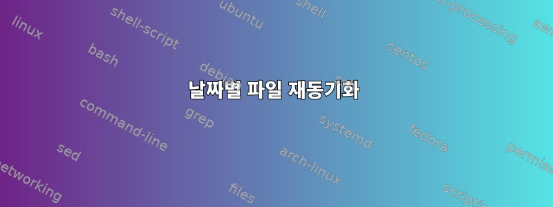 날짜별 파일 재동기화