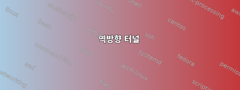 역방향 터널