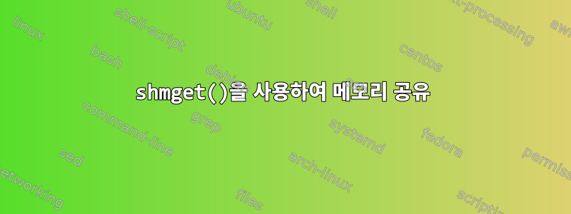 shmget()을 사용하여 메모리 공유