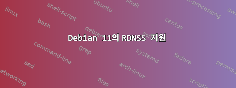 Debian 11의 RDNSS 지원