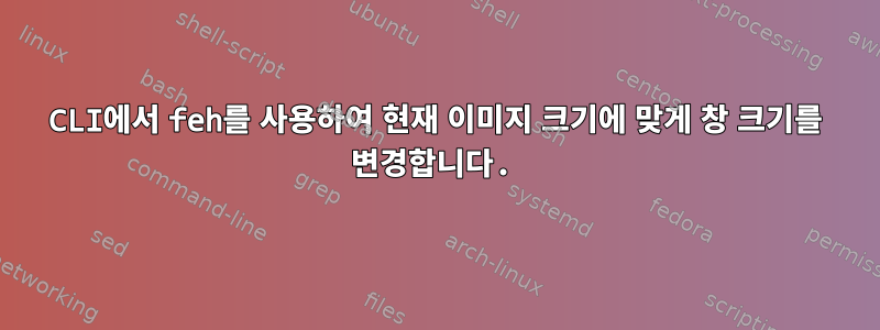 CLI에서 feh를 사용하여 현재 이미지 크기에 맞게 창 크기를 변경합니다.