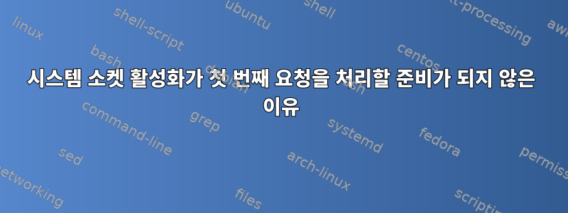 시스템 소켓 활성화가 첫 번째 요청을 처리할 준비가 되지 않은 이유