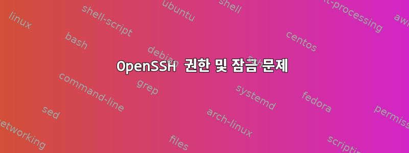 OpenSSH 권한 및 잠금 문제