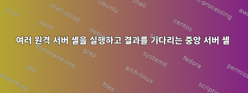 여러 원격 서버 셸을 실행하고 결과를 기다리는 중앙 서버 셸