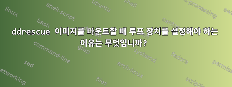 ddrescue 이미지를 마운트할 때 루프 장치를 설정해야 하는 이유는 무엇입니까?