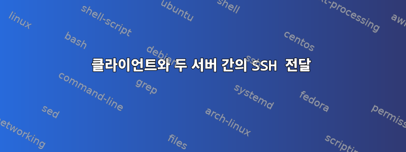 클라이언트와 두 서버 간의 SSH 전달