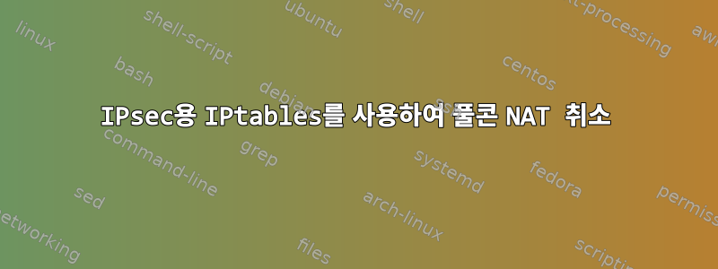 IPsec용 IPtables를 사용하여 풀콘 NAT 취소