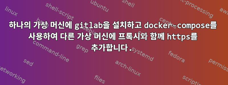 하나의 가상 머신에 gitlab을 설치하고 docker-compose를 사용하여 다른 가상 머신에 프록시와 함께 https를 추가합니다.